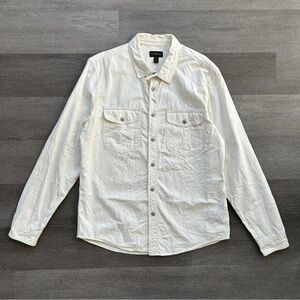 Mens • CPO Provisions • Natural Cotton Twill - Military Button Down Shirt - SZ M